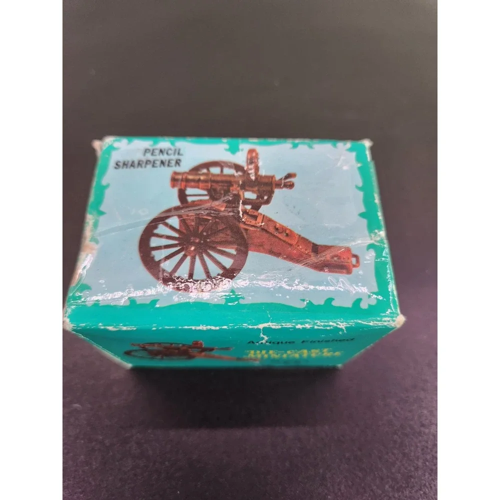 Antique Finish Die-Cast Miniature Military Canon Pencil Sharpener